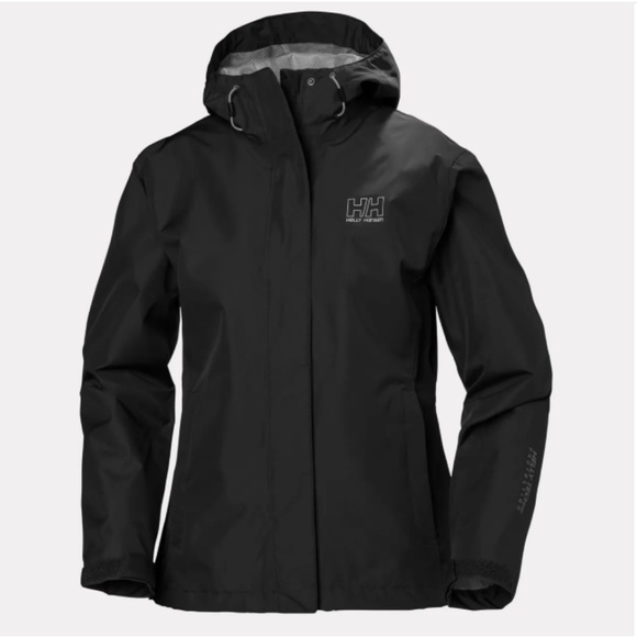 Helly Hansen Seven J Rain Jacket Women's Black Jacket - Picture 1 of 14